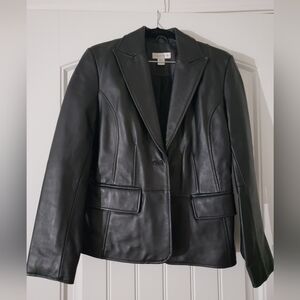 Worthington | 100% Genuine Leather Blazer